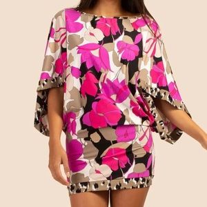 NWOT Trina Turk “Lynx Gemini” Swimsuit Cover Up Tunic Dress